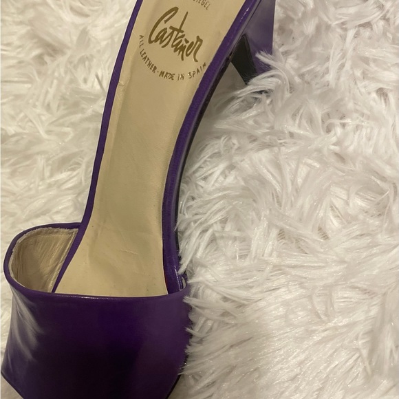 Purple NWOT leather mules size 8.5 M - Picture 8 of 8